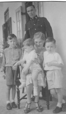 Albert & Toby with their boys in Hong Kong
George is on Toby's knee, John is to the right & Tommy to the left
